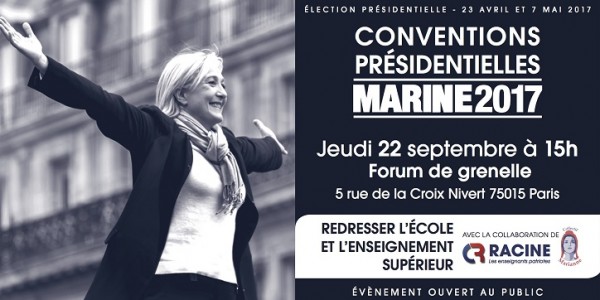 CONVENTION PRESIDENTIELLE, EN PRESENCE DE MARINE LE PEN