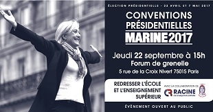 Convention présidentielle, en présence de Marine Le Pen