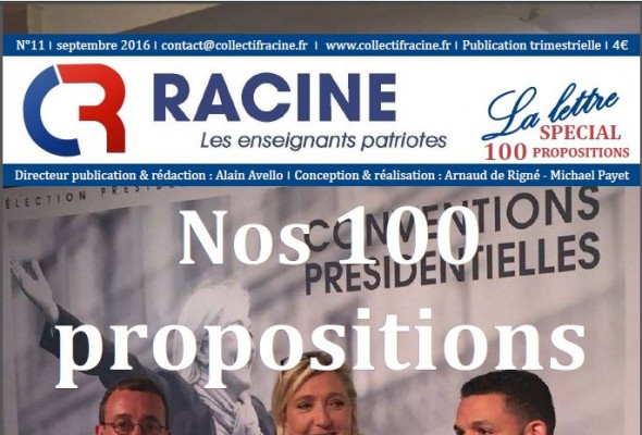 « La Lettre » du Collectif Racine (n°11 | septembre 2016)