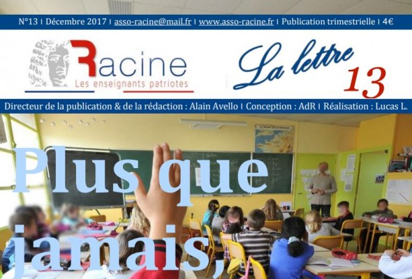 « La Lettre » de Racine (n°13 | décembre 2017) (32 pages)